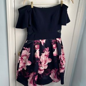 Worn once. Tool and satin lined party dress.  Size 8